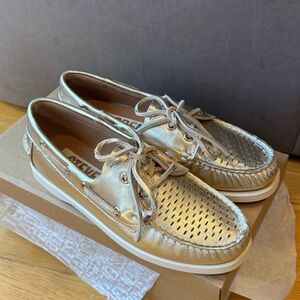 Steve Madden Sail Metallic Boat Shoe